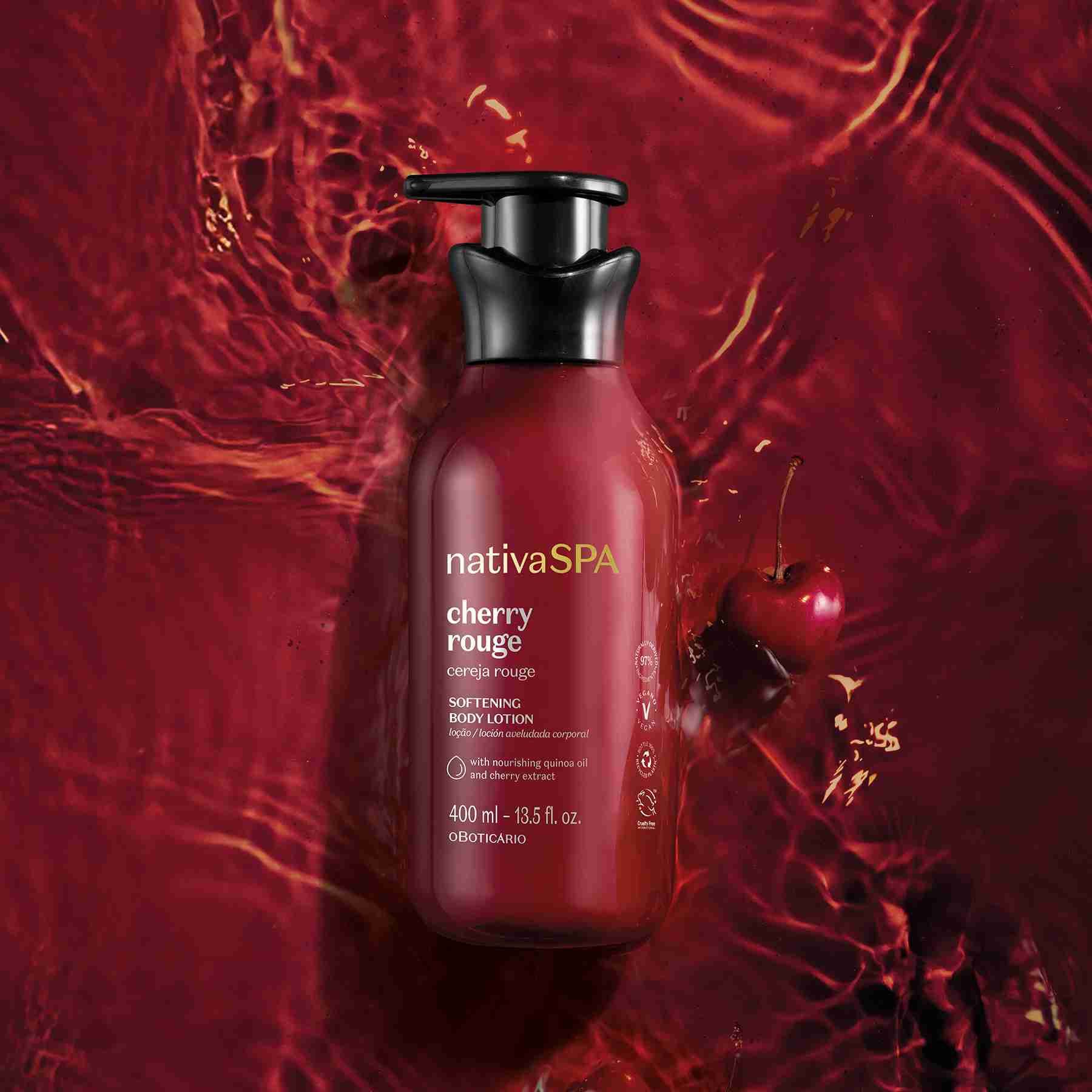 Loción hidratante corporal Cereza Roja Nativa Spa